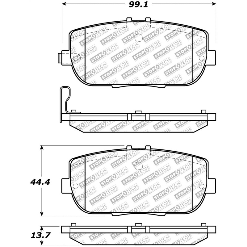 StopTech Street Select Brake Pads – Rear