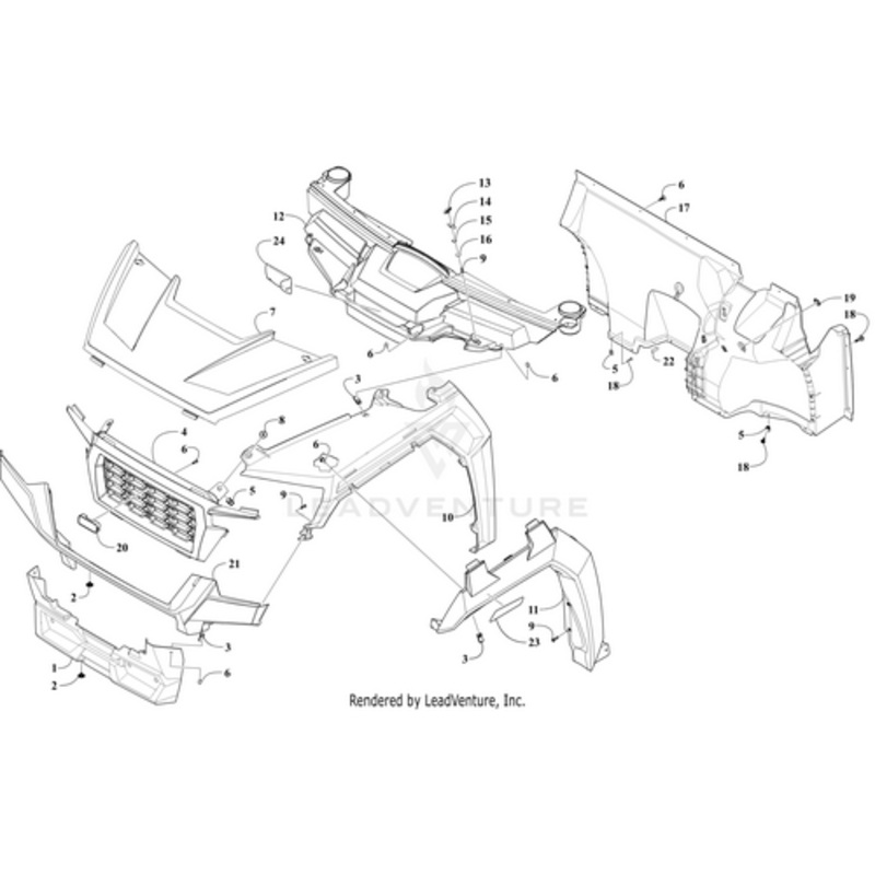 Front Fender – Right – Fossil by Arctic Cat