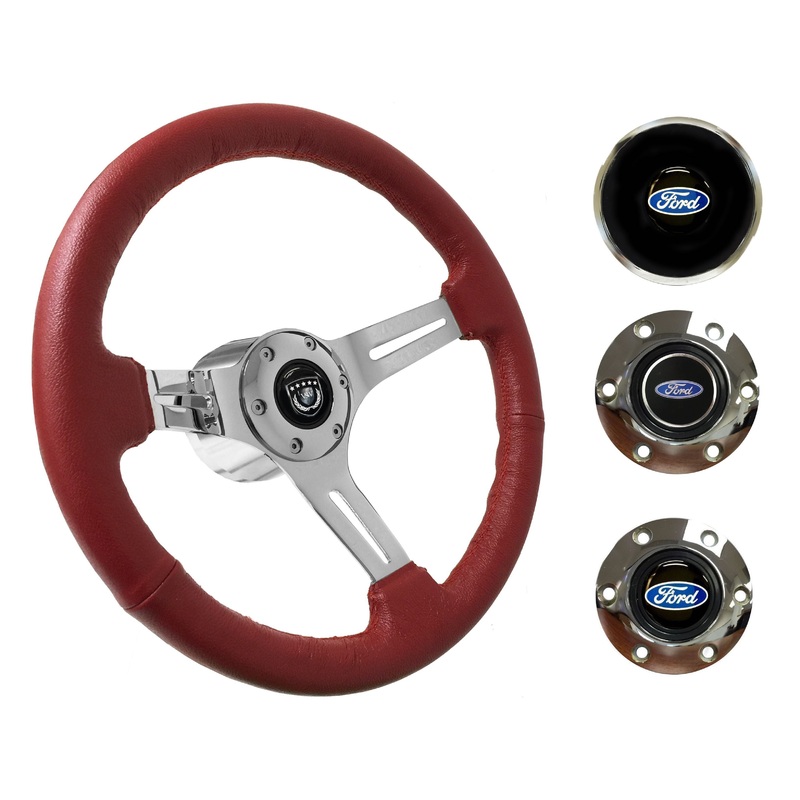 1970-76 Ford Torino Steering Wheel Kit | Red Leather | ST3012RED
