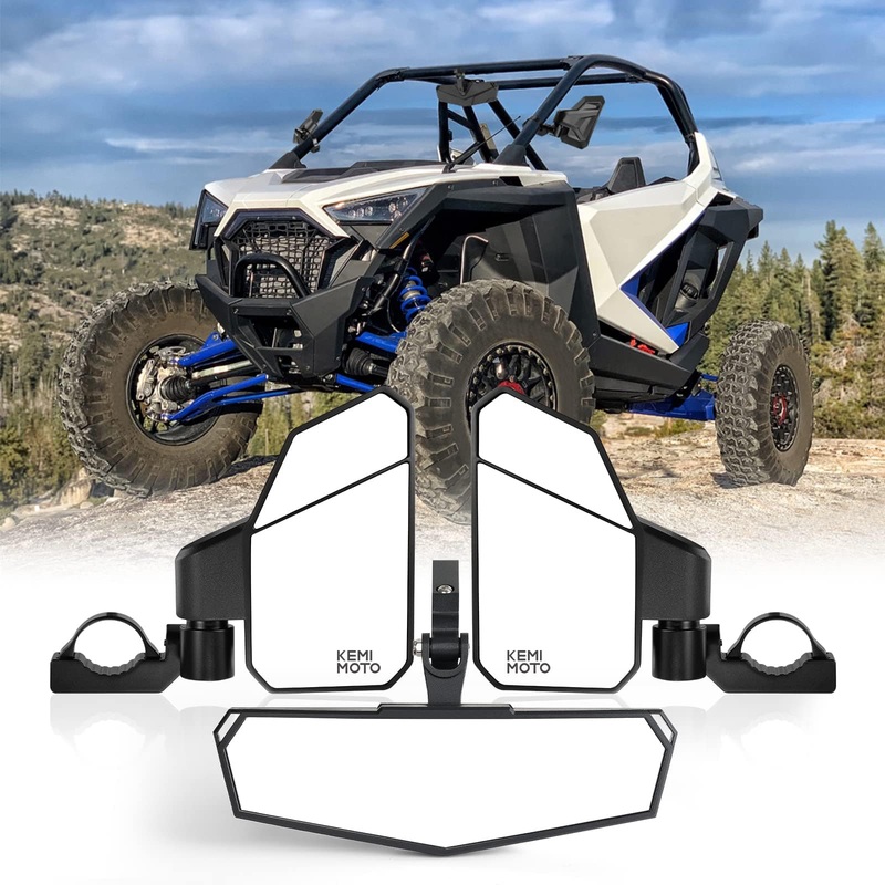 UTV Side Mirrors and Center Mirror for 1.6″-2″ Roll Bar by Kemimoto
