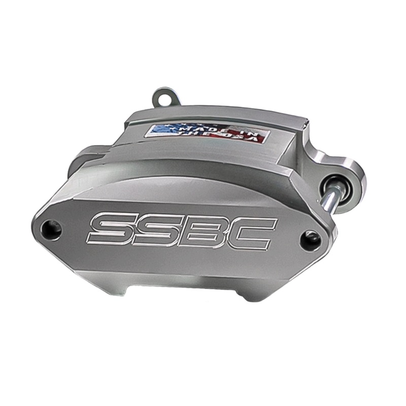 American Made R1 Singe-Piston Billet Aluminum Left Rear Caliper Assembly. Clear CPA-22195A