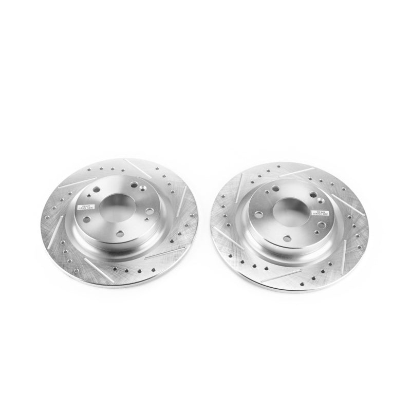 Power Stop 17-18 Honda Civic Si Rear Evolution Drilled & Slotted Rotors – Pair