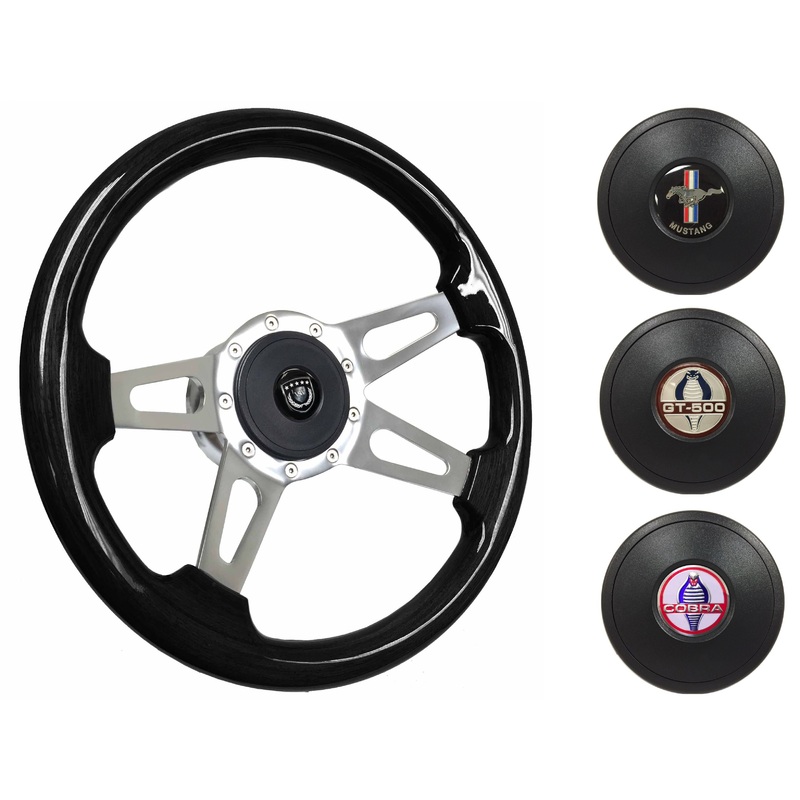 1968-78 Ford Mustang Steering Wheel Kit | Black Ash Wood