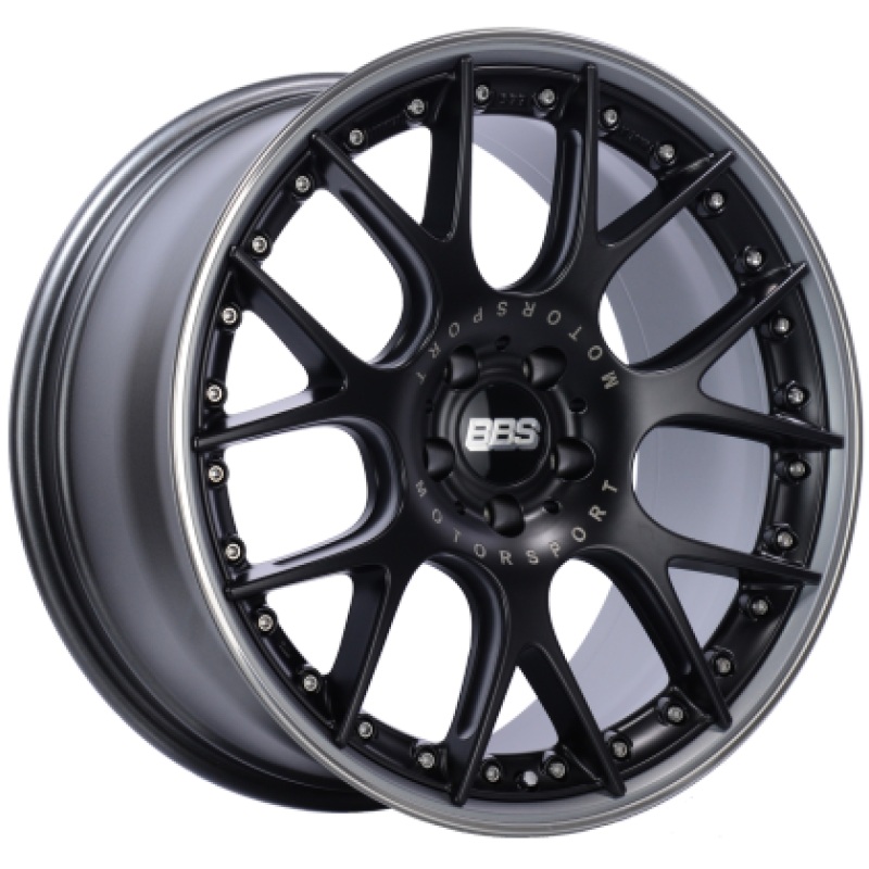 20×10.5 BBS CH-RII 5×120 ET35 Satin Black Center Platinum Lip SS Rim Prot Wheel