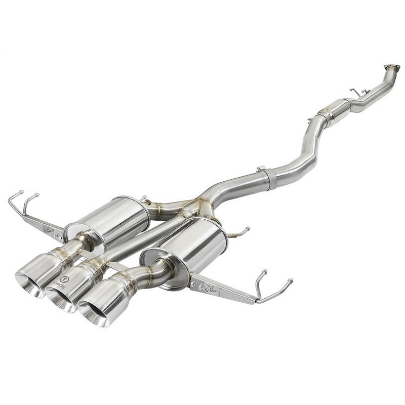 aFe Takeda 3 IN 304 Stainless Steel Cat-Back Exhaust System w/ Polished Tips – 2017-2021 Honda Civic Type R (FK8)