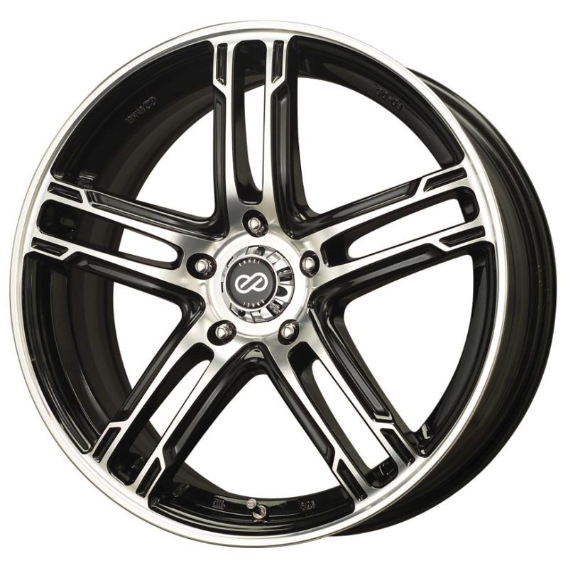 Enkei FD-05 16×7 5×114.3 38mm Offset 72.6 Bore Dia Black Machined Wheel
