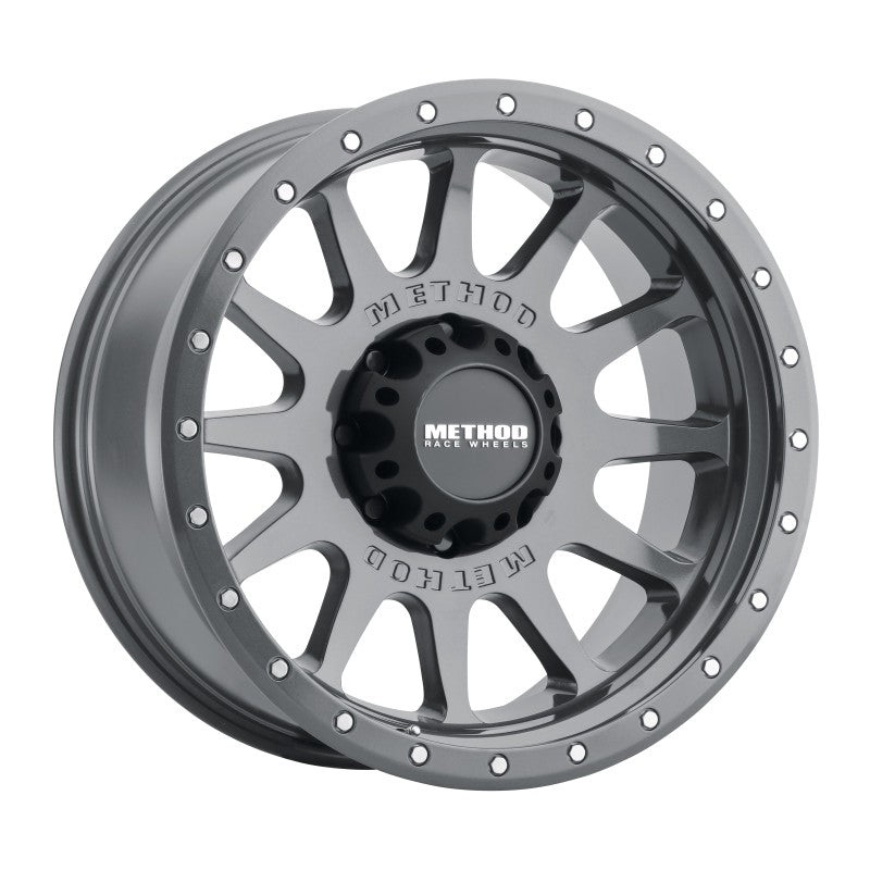 Method MR605 NV 20×10 -24mm Offset 8×180 124.1mm CB Gloss Titanium Wheel