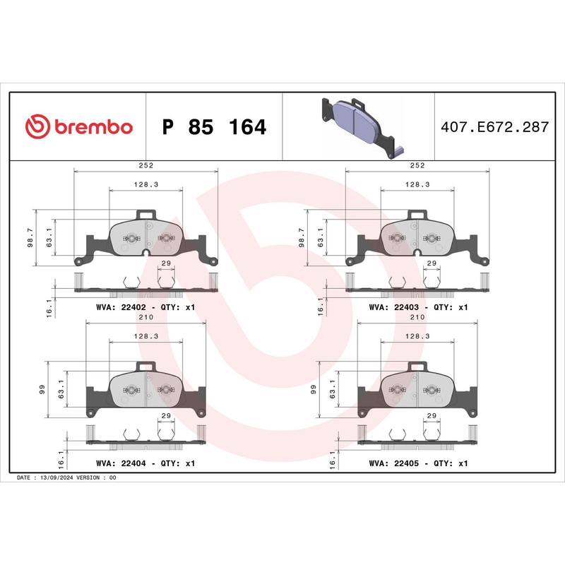 PRIME Low-Met Front Disc Brake Pad Set – P85164