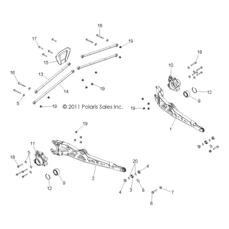Weld-Trl Arm,Rh,Matte Blk by Polaris