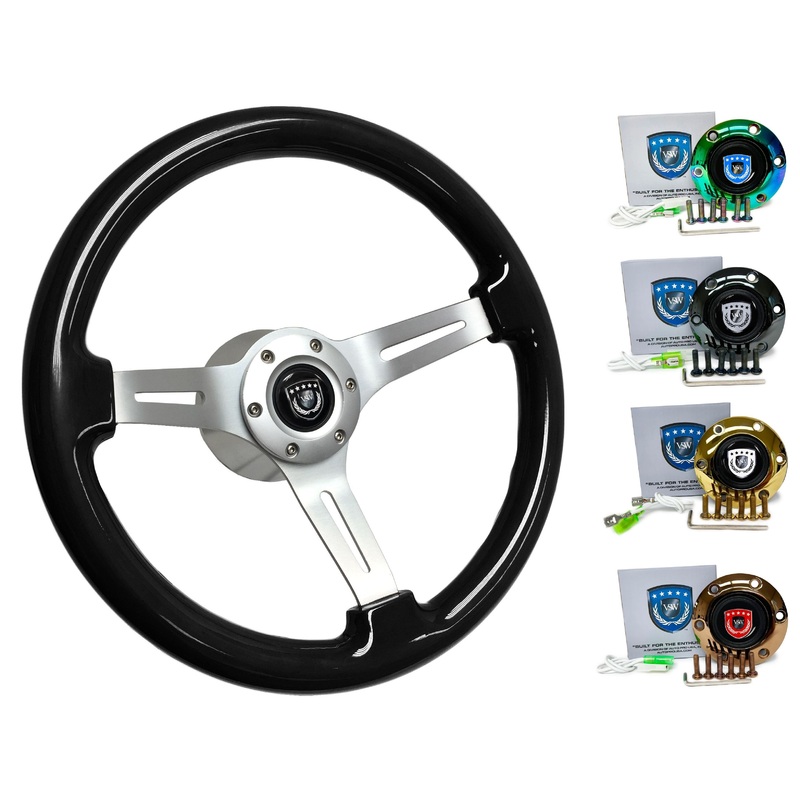 1997-99 Audi A6 Steering Wheel Kit | Black Ash Wood | ST3074