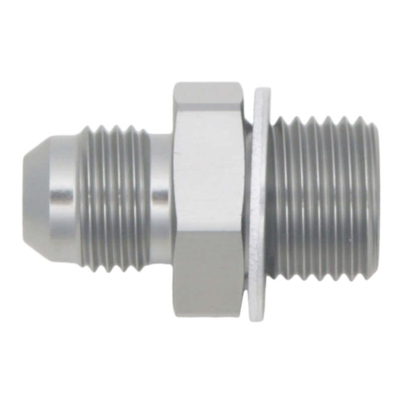 DeatschWerks 6AN Male Flare to M16 X 1.5 Male Metric Adapter (Incl. Crush Washer) – Titanium