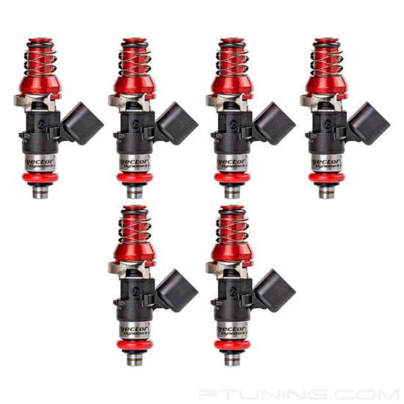 Injector Dynamics ID1300x, for 91-96 NSX / C Series, 11mm (blue) adapters. 14mm bottom o-ring.  Set of 6.