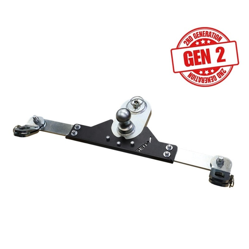 Gen-Y Dodge/RAM GoosePuck II 5in Offset Ball Puck Mount & 25K Towing w/Safety Chain Anchors