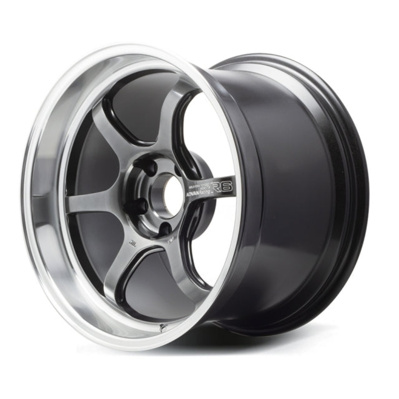 Advan Racing R6 Wheel – 18×9.0 +43 | 5×114.3 | Machining & Racing Hyper Black