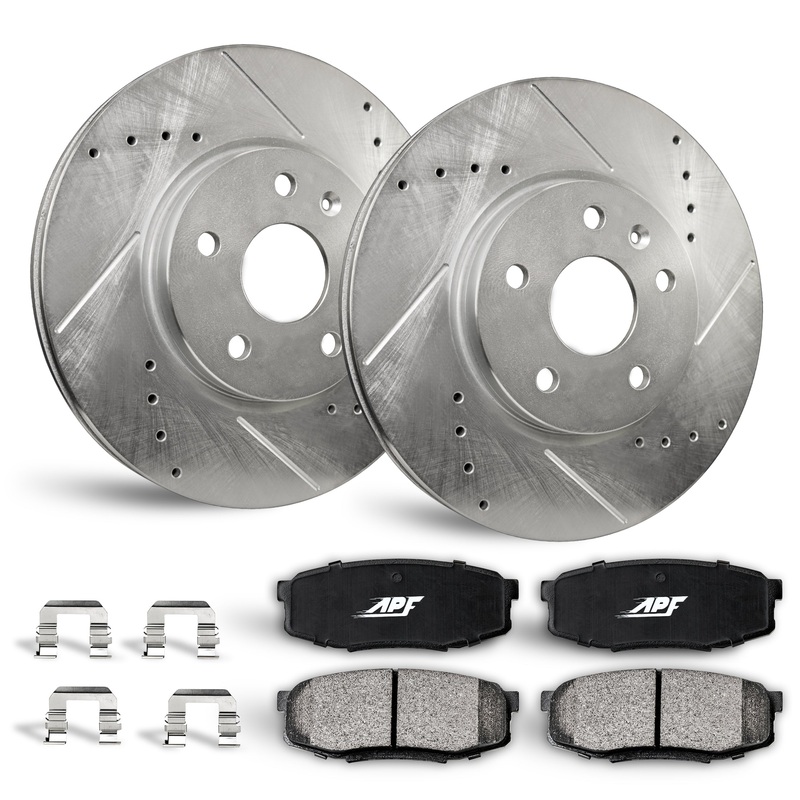 APF Front Brake Kit Rotors and Pads for Mercury Mariner 2005-2007
