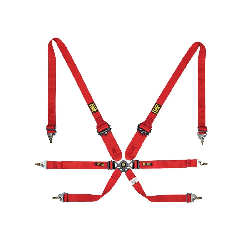 OMP Safety Harness One 2In Endurance Red Pull Down – (Fia 8853-2016)