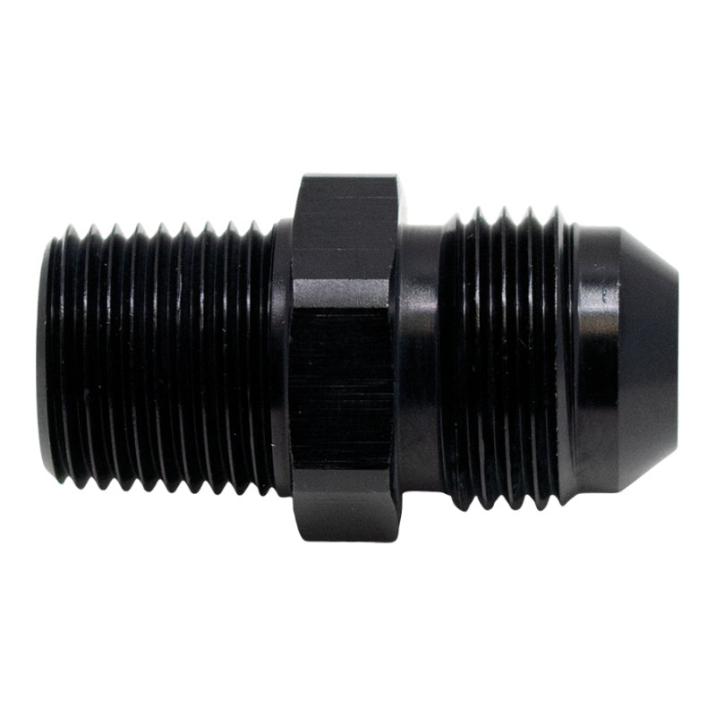 DeatschWerks 8AN Male Flare to 3/8in Male NPT Adapter – Anodized Matte Black