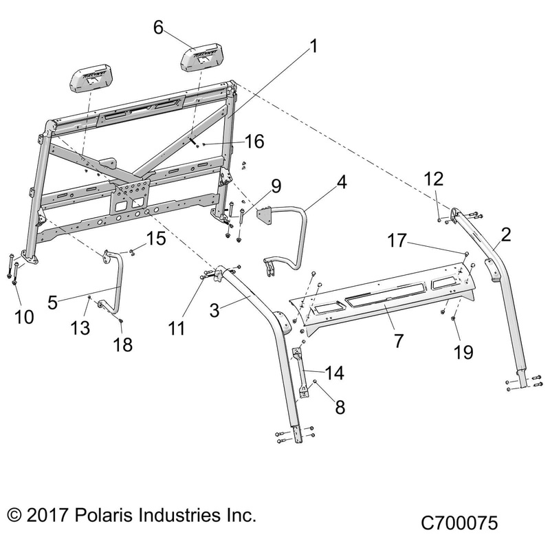 Windshield Mount Plate Kit, Upp by Polaris