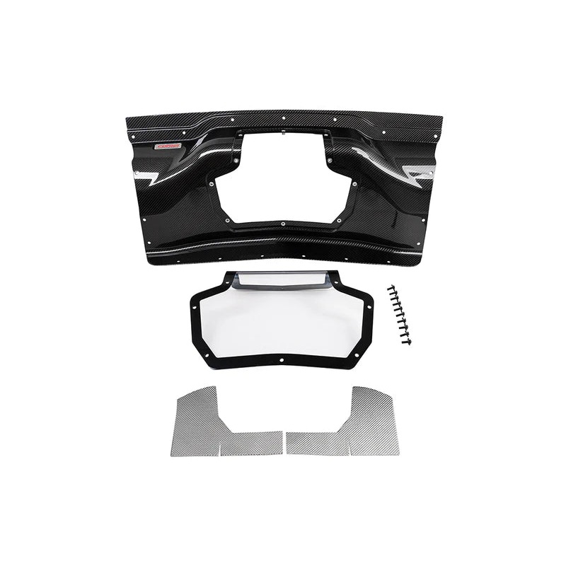 Corsa 2020+ Chevrolet Corvette C8/Z06 Carbon Fiber Air Intake Trunk Panel with Polycarbonate