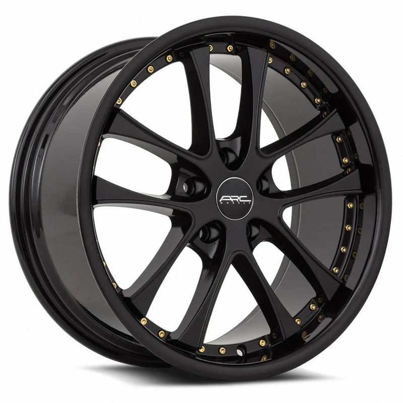 VORS AR5 19″ 5×114.3 All Black Gold Rivet