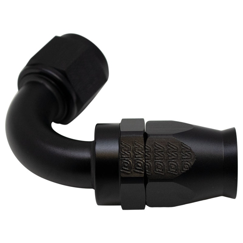 DeatschWerks 10AN Female Flare Swivel 120-Degree Hose End PTFE – Anodized Matte Black