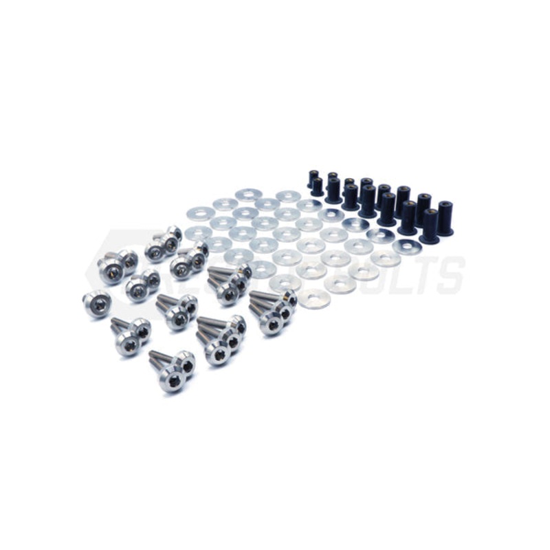 Dress Up Bolts 16-21 Civic Si Stage 2 Titanium Hardware Engine Bay Kit | Blue | HON-057-Ti-BLU
