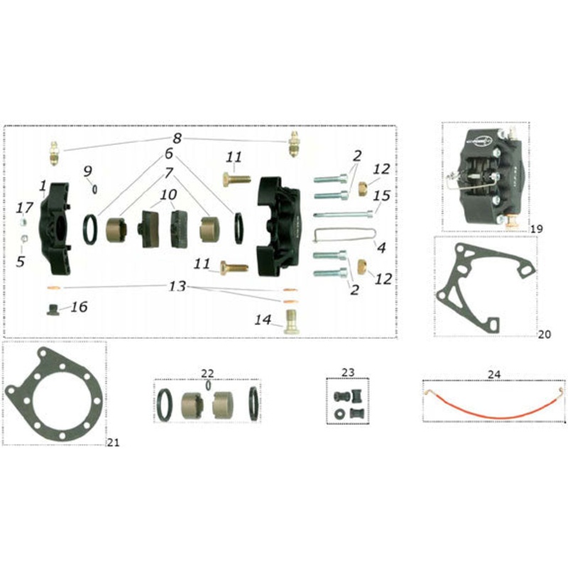 20. FBN.00742 CRG Rear Brake Caliper Plate 3H NEWAGE