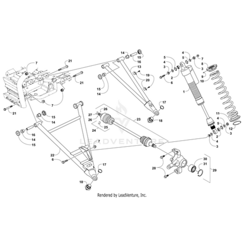 A-Arm – Front Lower Right Tag (Inc. 14-18) by Arctic Cat