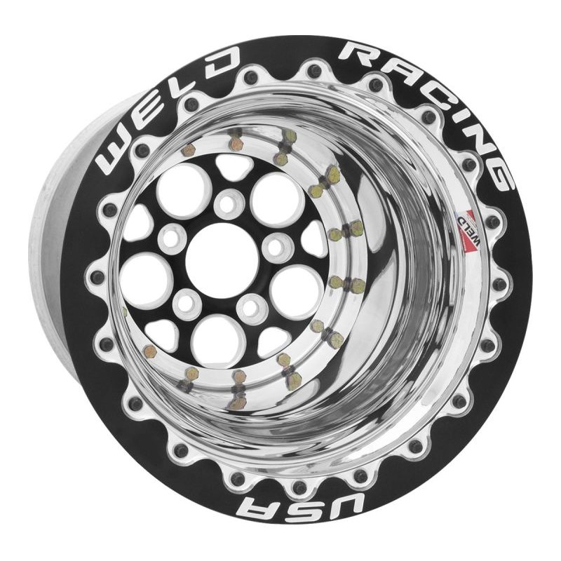 Weld Magnum 2.0 15×14 / 5×7.5 BP / 4in. BS Black/Polished Magnum Wheel – Non-BL