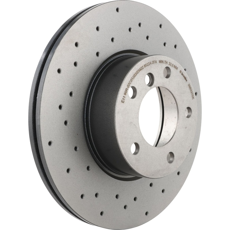 XTRA Drilled Front Disc Brake Rotor – 09.B337.2X