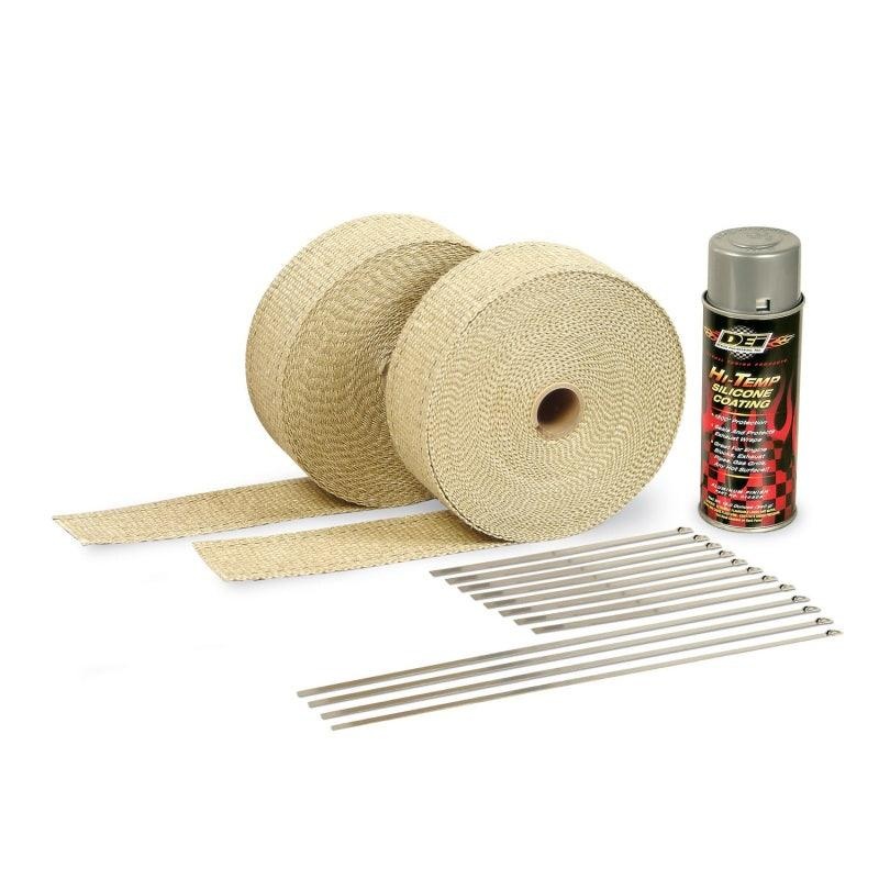 DEI Exhaust Wrap Kit – Tan Wrap & Aluminum HT Silicone Coating