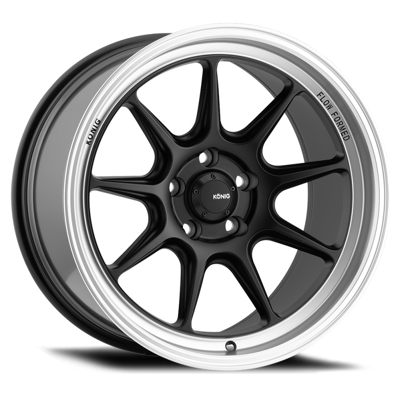 Konig Countergram 17×8 5×120 ET35 Matte Black / Matte Machined Lip