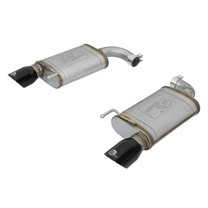 aFe MACHForce XP 2.5in 409 Stainless Axle Back Exhaust w/ Black Tips 15-17 Ford Mustang I4-2.3L | t