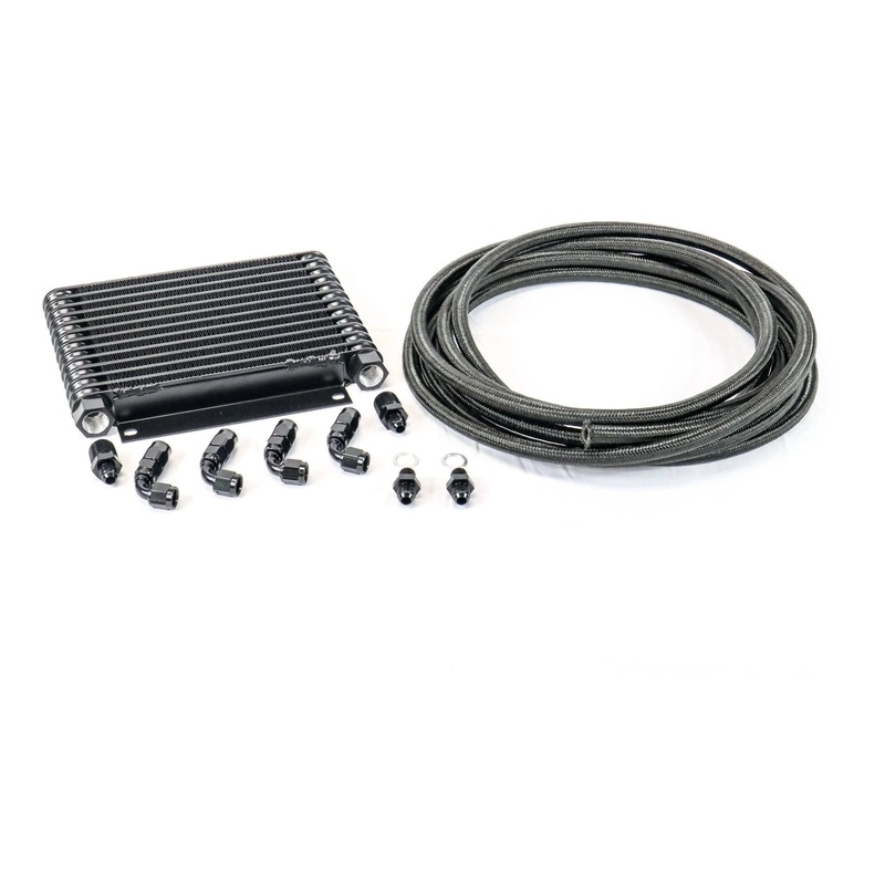 Aftermarket Powerglide DERALE Trans Cooler Kit w/ Fragola Lines/Fittings