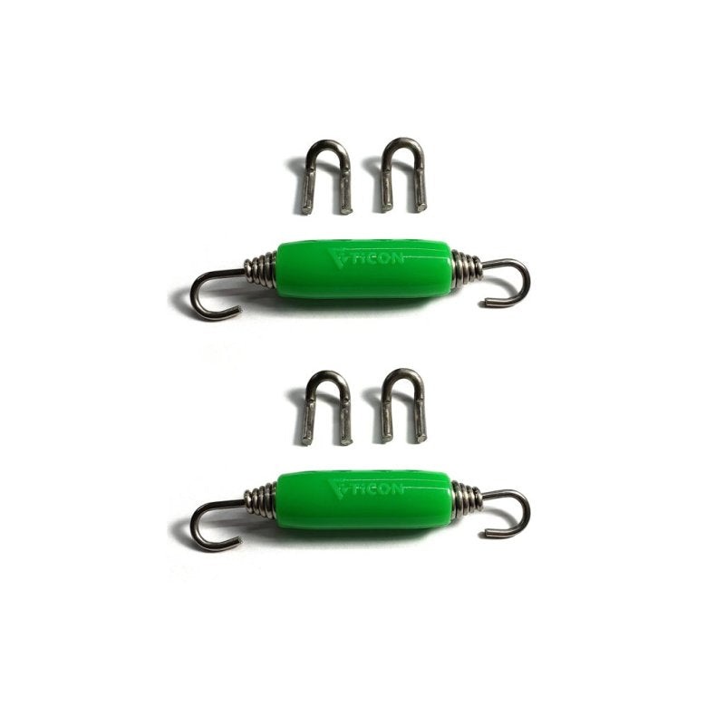 Ticon Industries Green Silicone Titanium Spring Tab and Spring Kit (4 Tabs/2 Springs) – 2 Pack