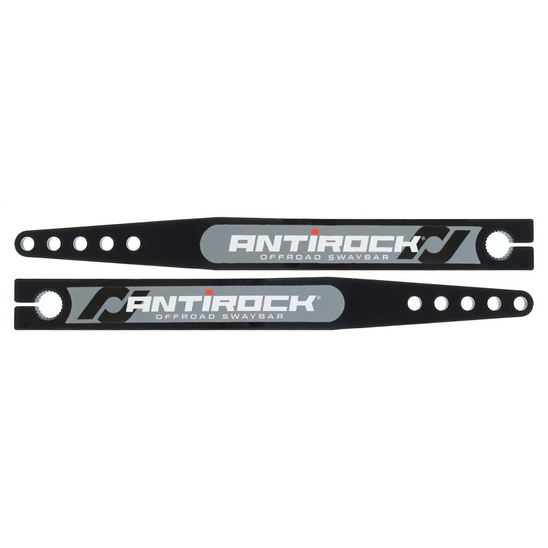 RockJock Antirock Fabricated Steel Sway Bar Arms 20in Long 18.195in C-C 5 Holes w/ Stickers Pair