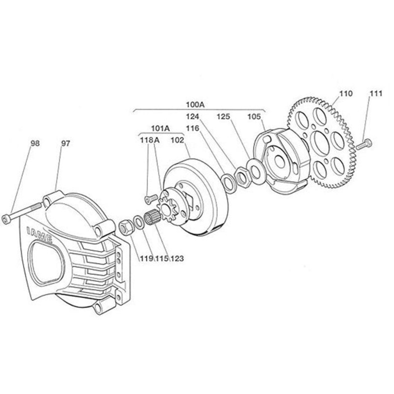 (101A) IA-A-60550-C 10 tooth Clutch Drum 07 Leopard