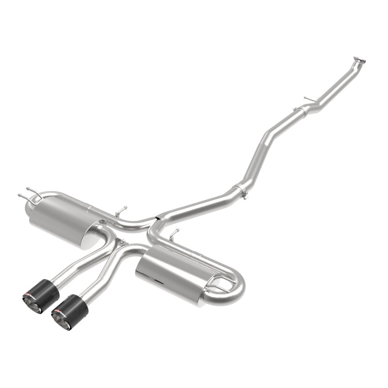 aFe Takeda 3 IN to 2-1/2 IN 304 Stainless Steel Cat-Back Exhaust System w/ Carbon Fiber Tips – 2017-2020 Honda Civic Si Sedan