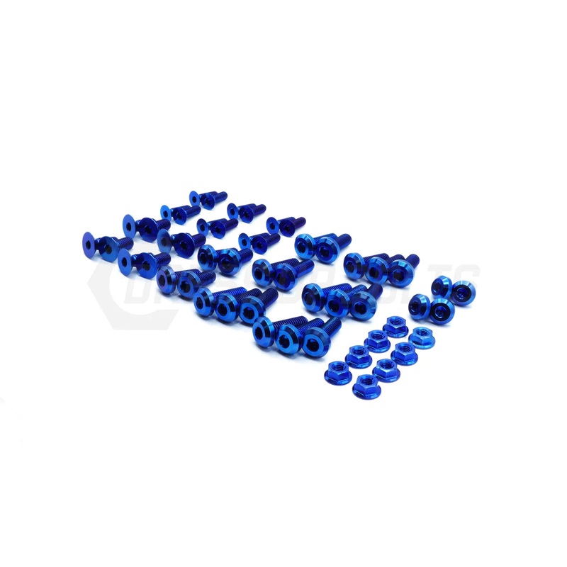 Dress Up Bolts [22-25 WRX] Titanium Hardware Door Kit | Blue | SUB-042-Ti-BLU