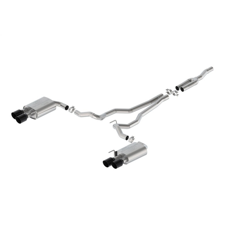 Ford Racing 2024 Mustang 2.3L Extreme Active Cat-Back Exhaust System Black Tips