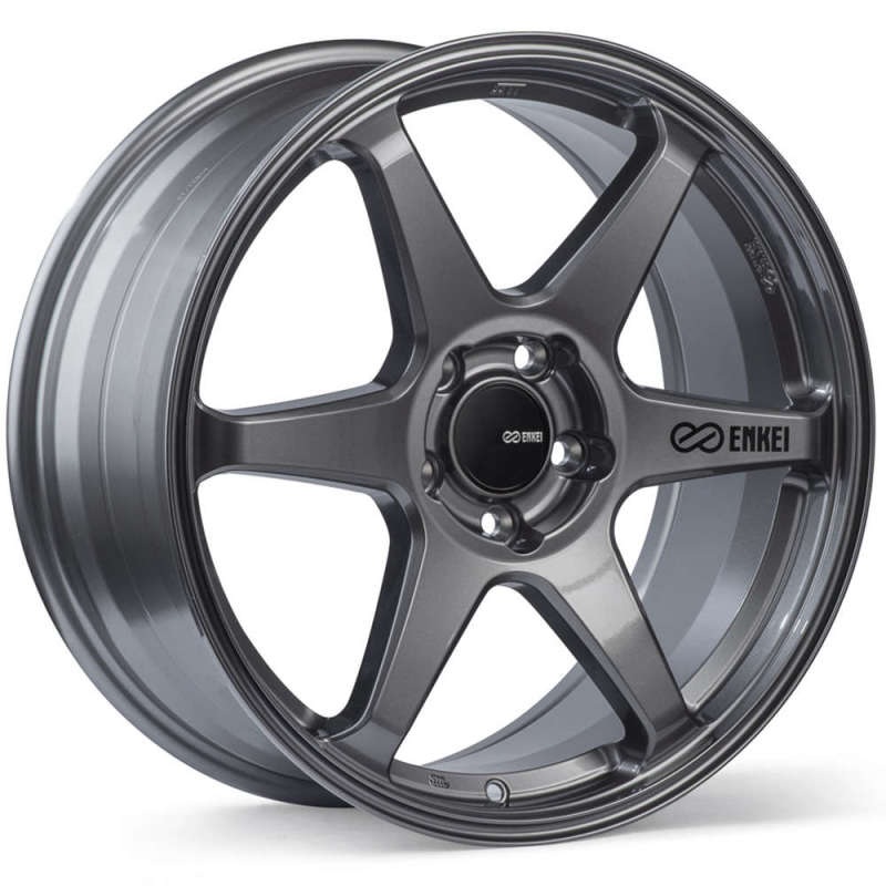 Enkei T6R 17×8 45mm Offset 5×100 Bolt Pattern 72.6 Bore Gloss Gunmetal Wheel