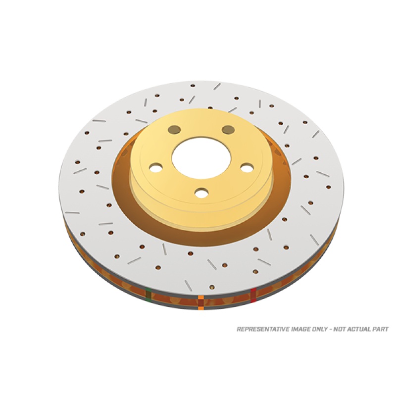 DBA 07-18 Jeep Wrangler (302mm Front Rotor) Front 4000 Series Drilled & Slotted Rotor