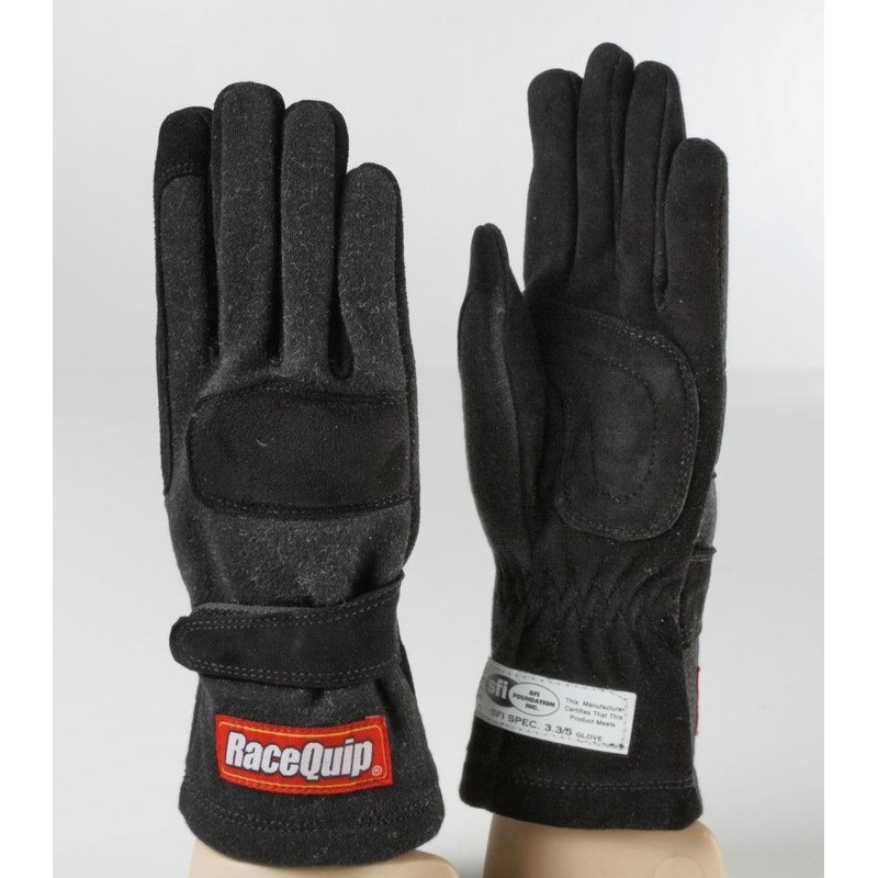 RaceQuip Black 2-Layer SFI-5 Glove – Large