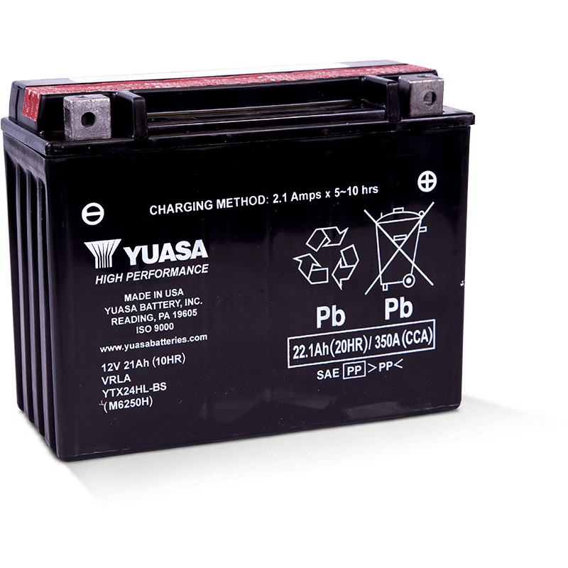 Yuasa YTX24HL-BS High Performance Maintenance Free AGM 12 Volt Battery (Bottle Supplied)