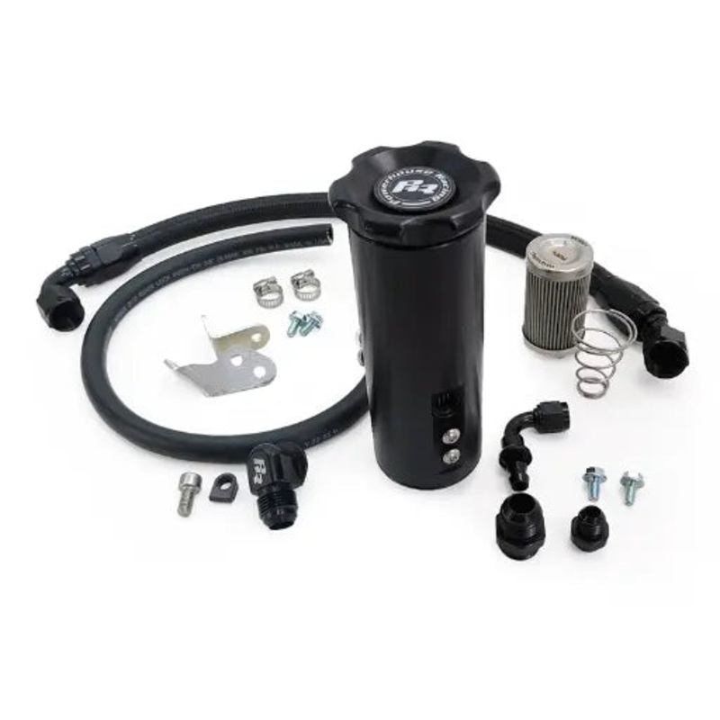 PHR Deluxe Power Steering Resevoir KitMachined finishVented CapStainless braided lines with black hose ends
