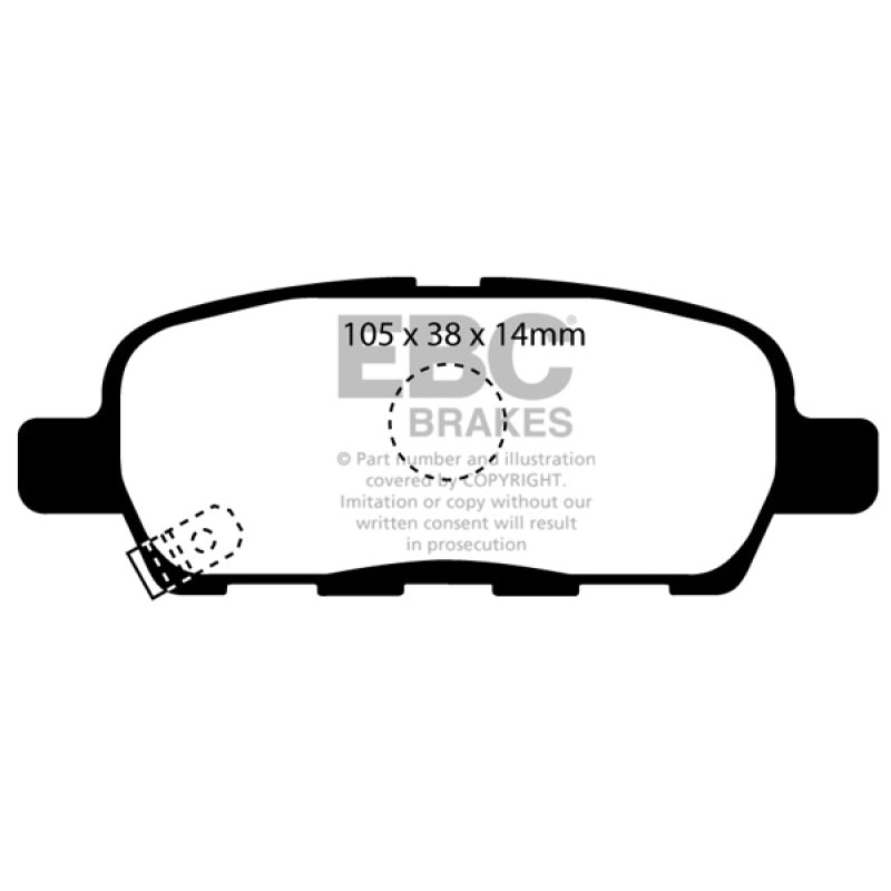 EBC 10-13 Infiniti FX35 3.5 Greenstuff Rear Brake Pads