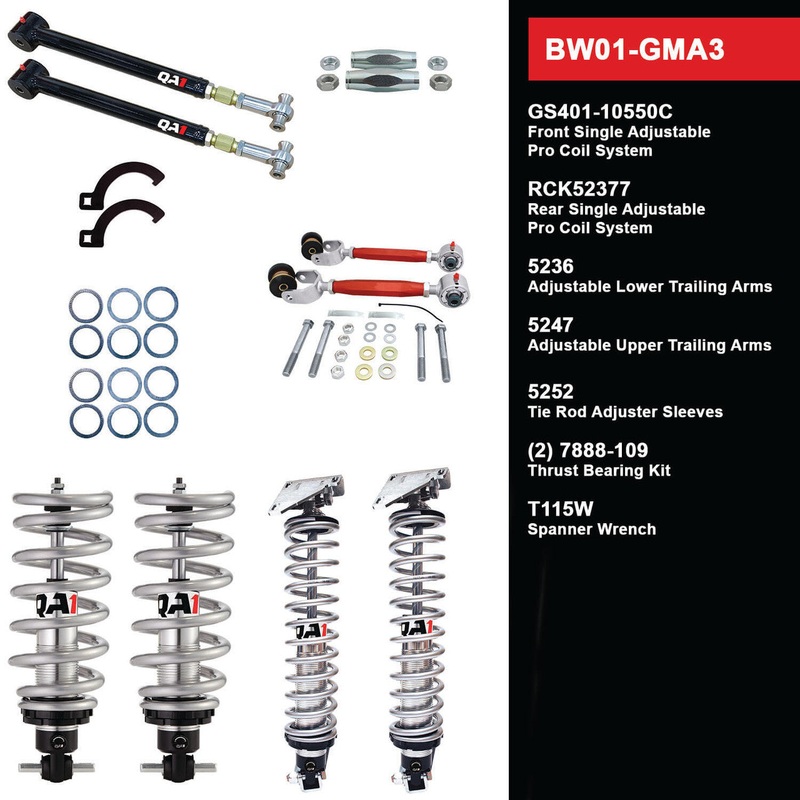 QA1 BW01-GMA3 Level 1 Big Wheel Suspension Kit 73-77 GM A Body