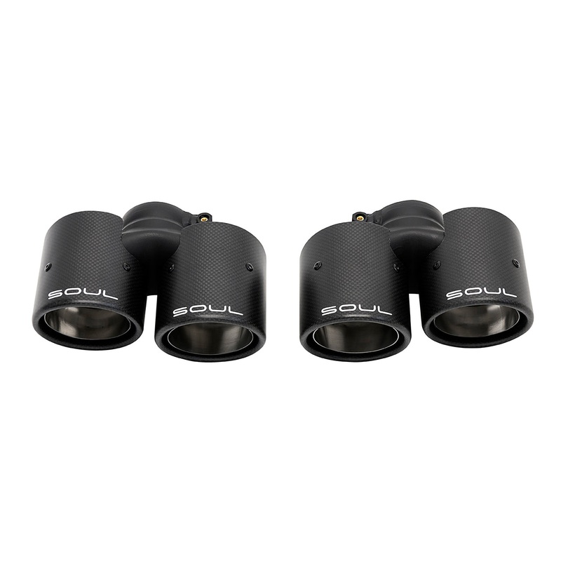 SOUL 05-08 Porsche 997.1 Carrera Bolt On Exhaust Tips – Carbon Fiber