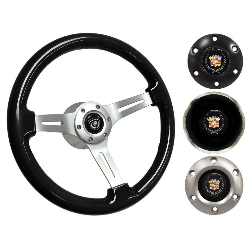 1969-89 Cadillac Telescopic Steering Wheel Kit | Black Ash Wood | ST3074