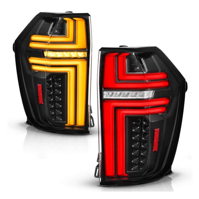 Anzo 2021-2024 Chevy Suburban/Tahoe Full LED Light Bar Tail Lights Black Clear Lens W/ Ignition Initation & Sequential